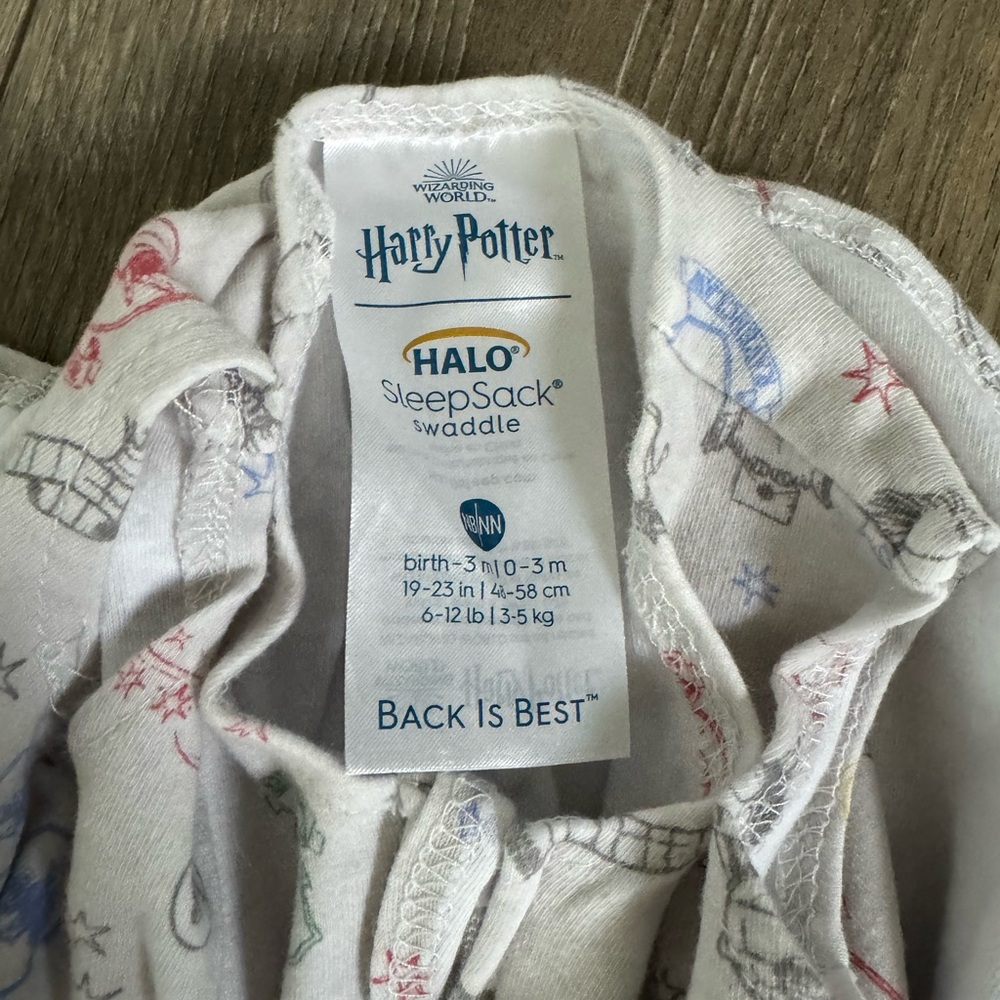 Halo Harry Potter SleepSack Swaddle - White with Red and Blue Accents